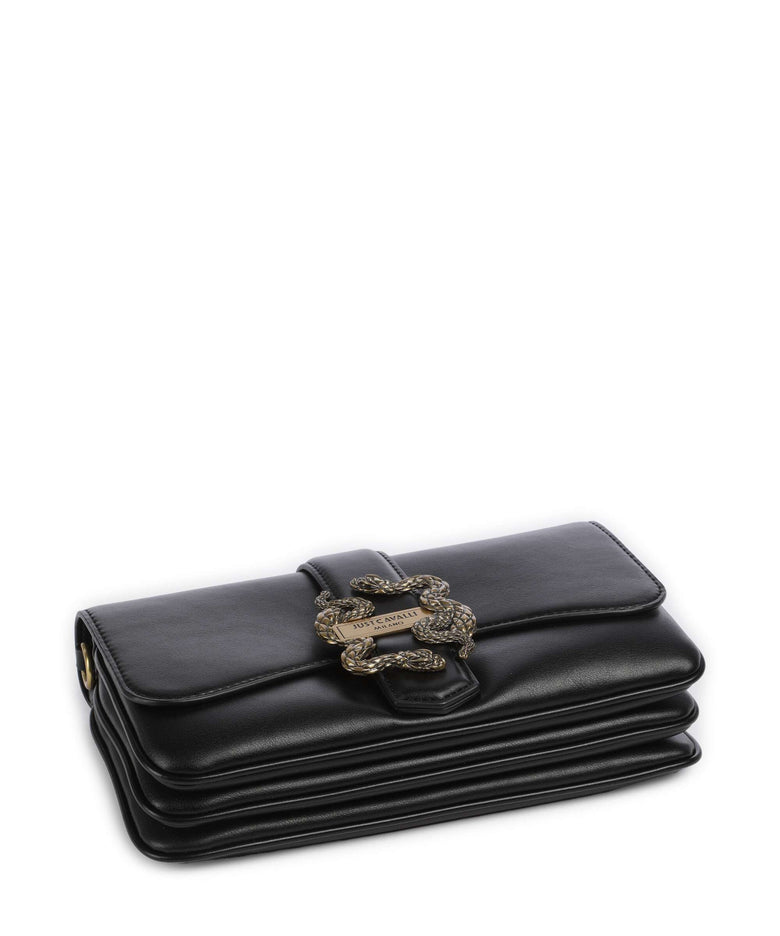 Just Cavalli Iconic Snakes Shoulder bag black