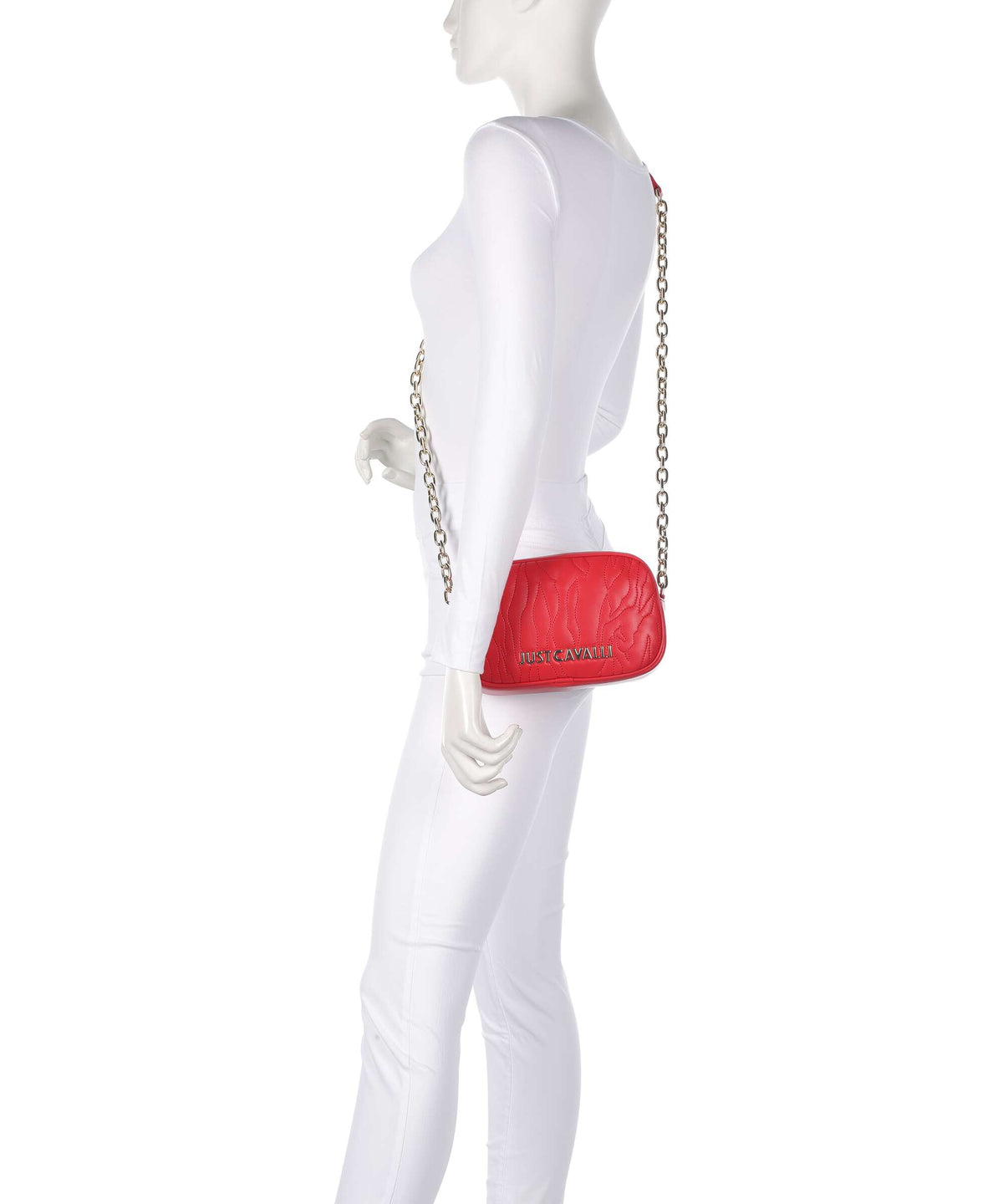 Just Cavalli Quilted Zebra Crossbody bag barbados cherry