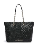Just Cavalli Quilted Zebra Tote bag black