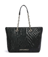 Just Cavalli Quilted Zebra Borsa shopper black