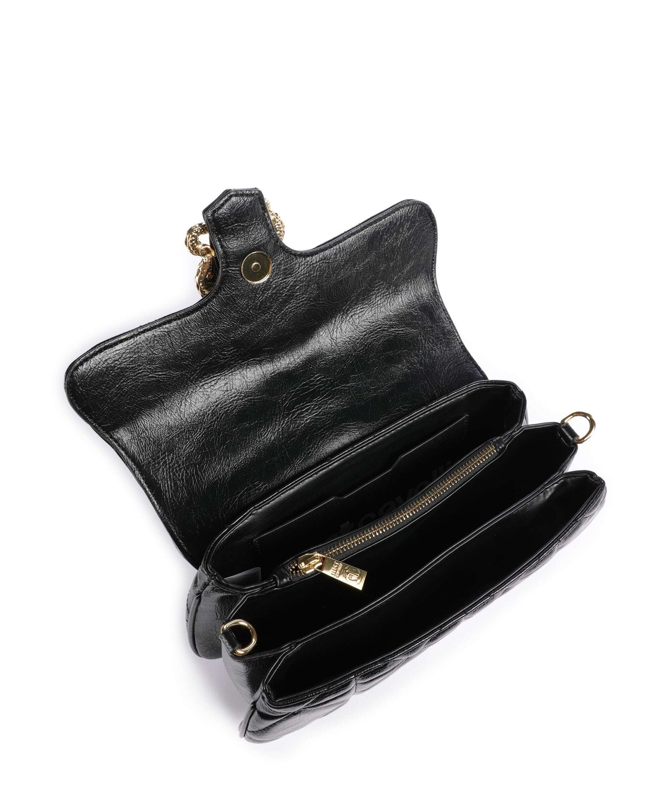 Just Cavalli Iconic Snakes Shoulder bag black