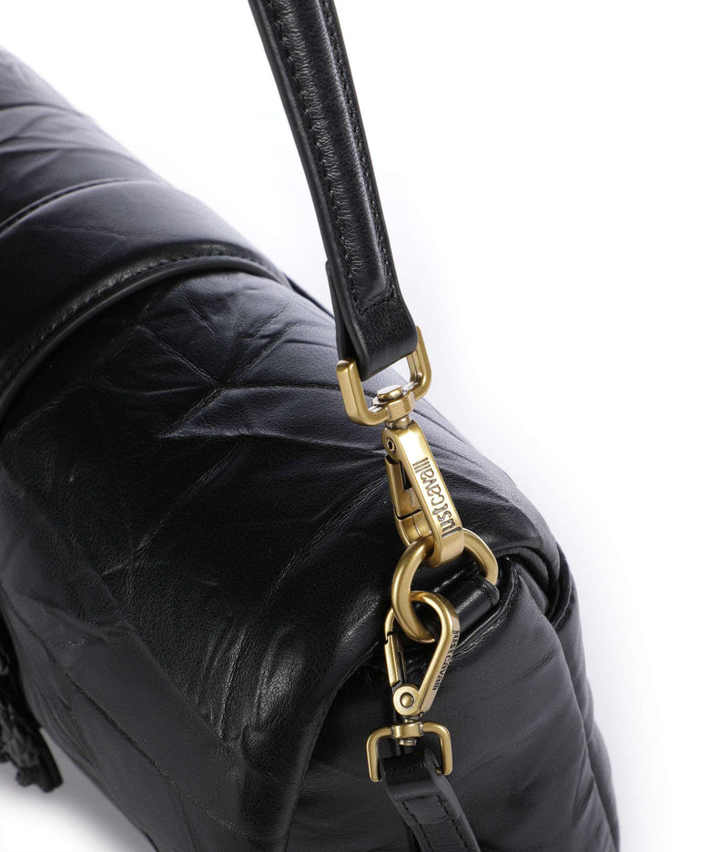 Just Cavalli Iconic Snakes Puffy Shoulder bag black