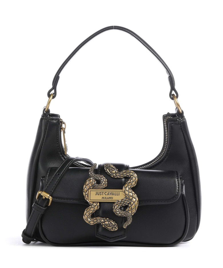 Just Cavalli Iconic Snakes Shoulder bag black