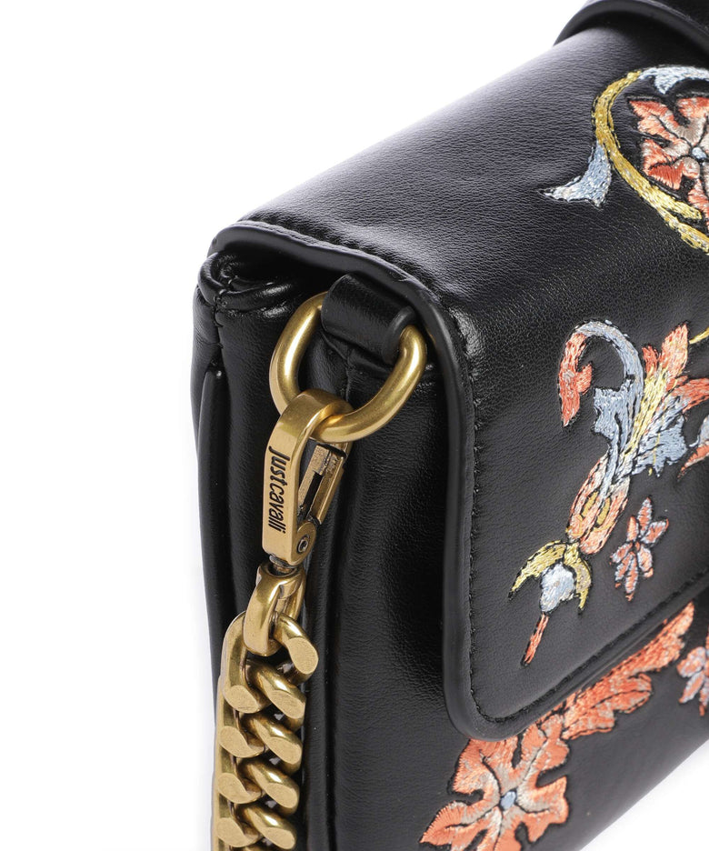 Just Cavalli Iconic Snakes Crossbody bag black