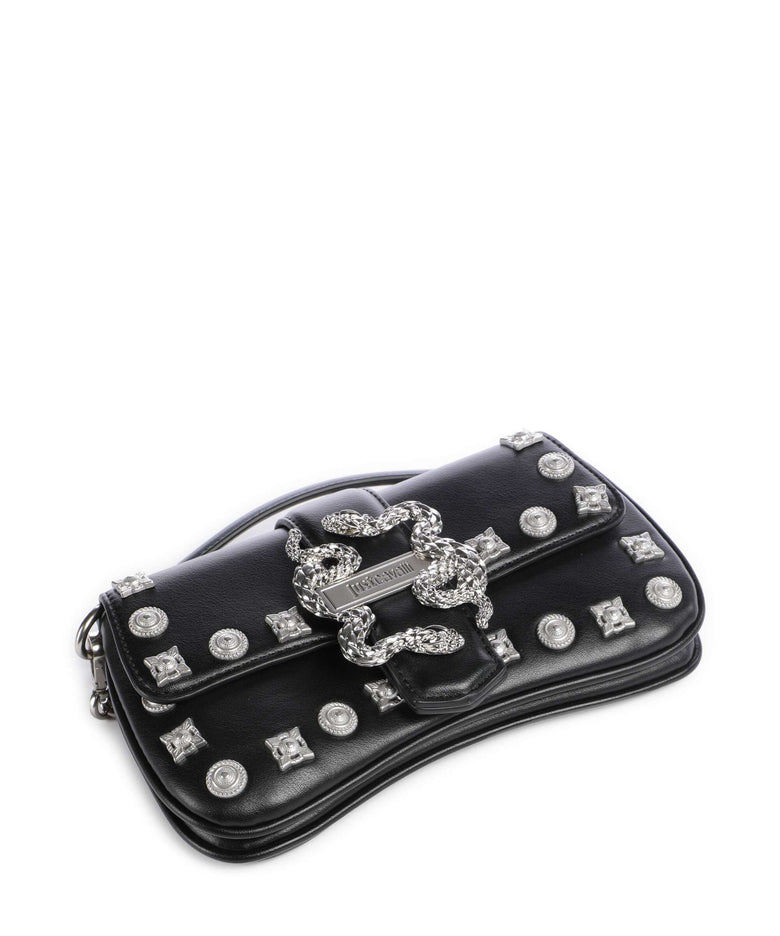 Just Cavalli Iconic Snakes Crossbody bag black