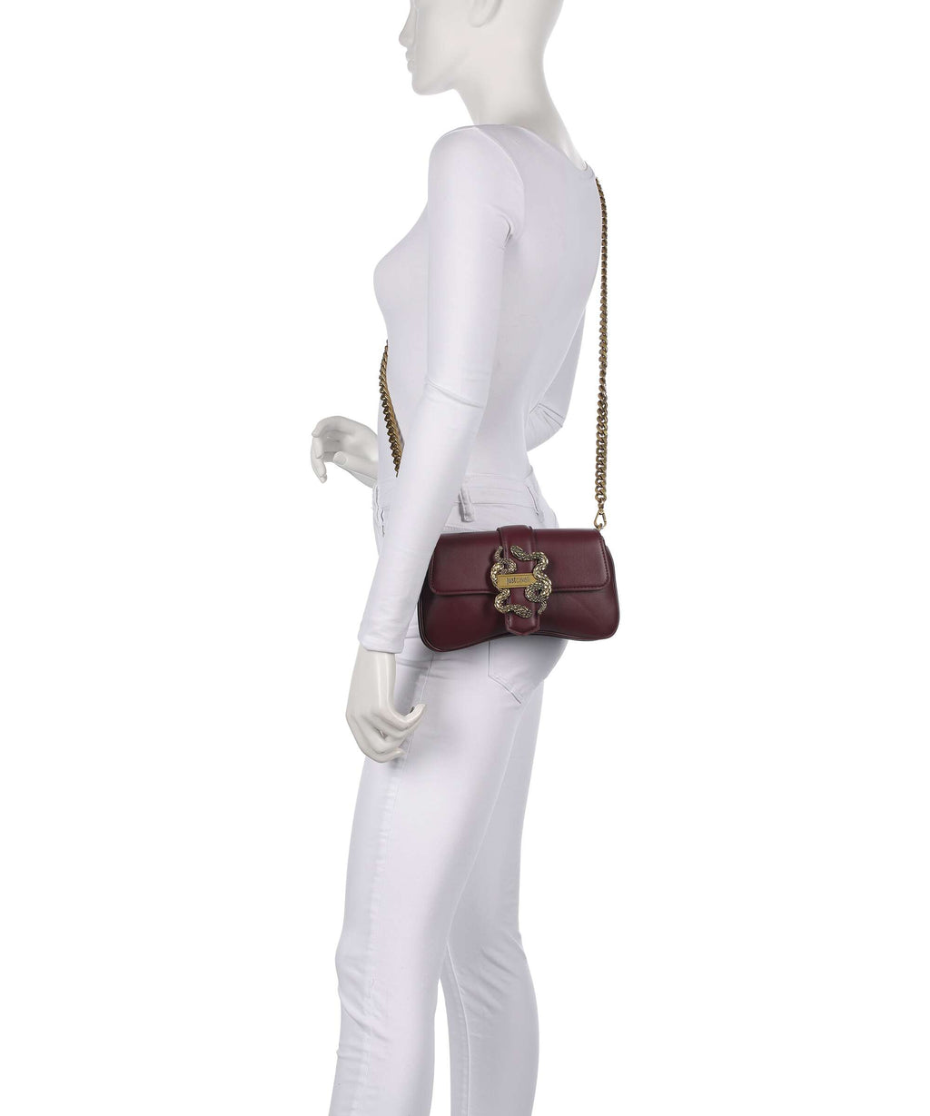 Just Cavalli Iconic Snakes Crossbody bag cordovan