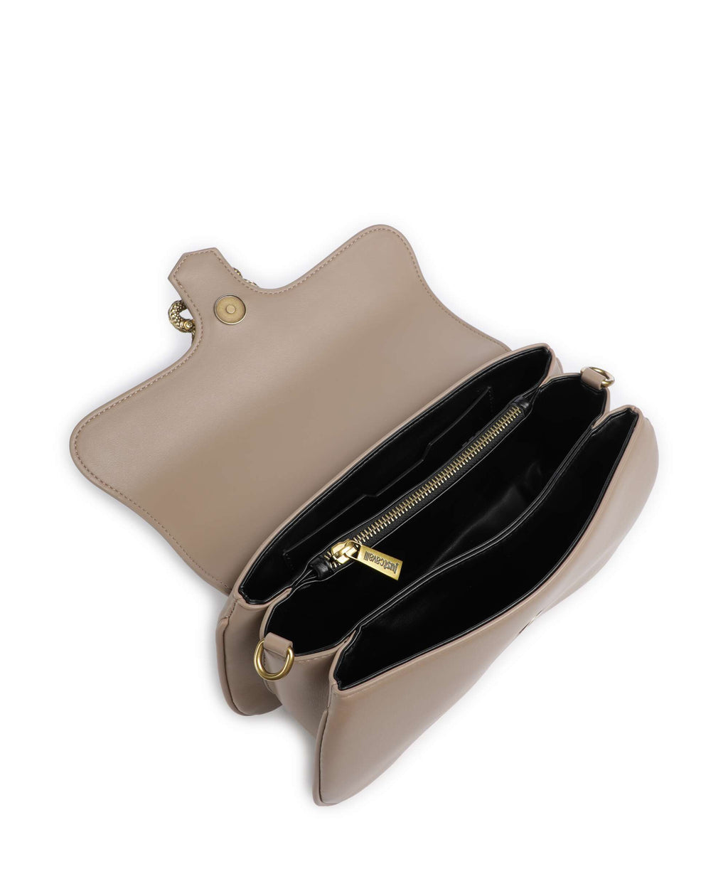 Just Cavalli Iconic Snakes Shoulder bag tan