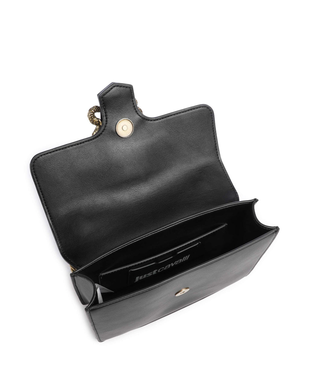 Just Cavalli Iconic Snakes Shoulder bag black