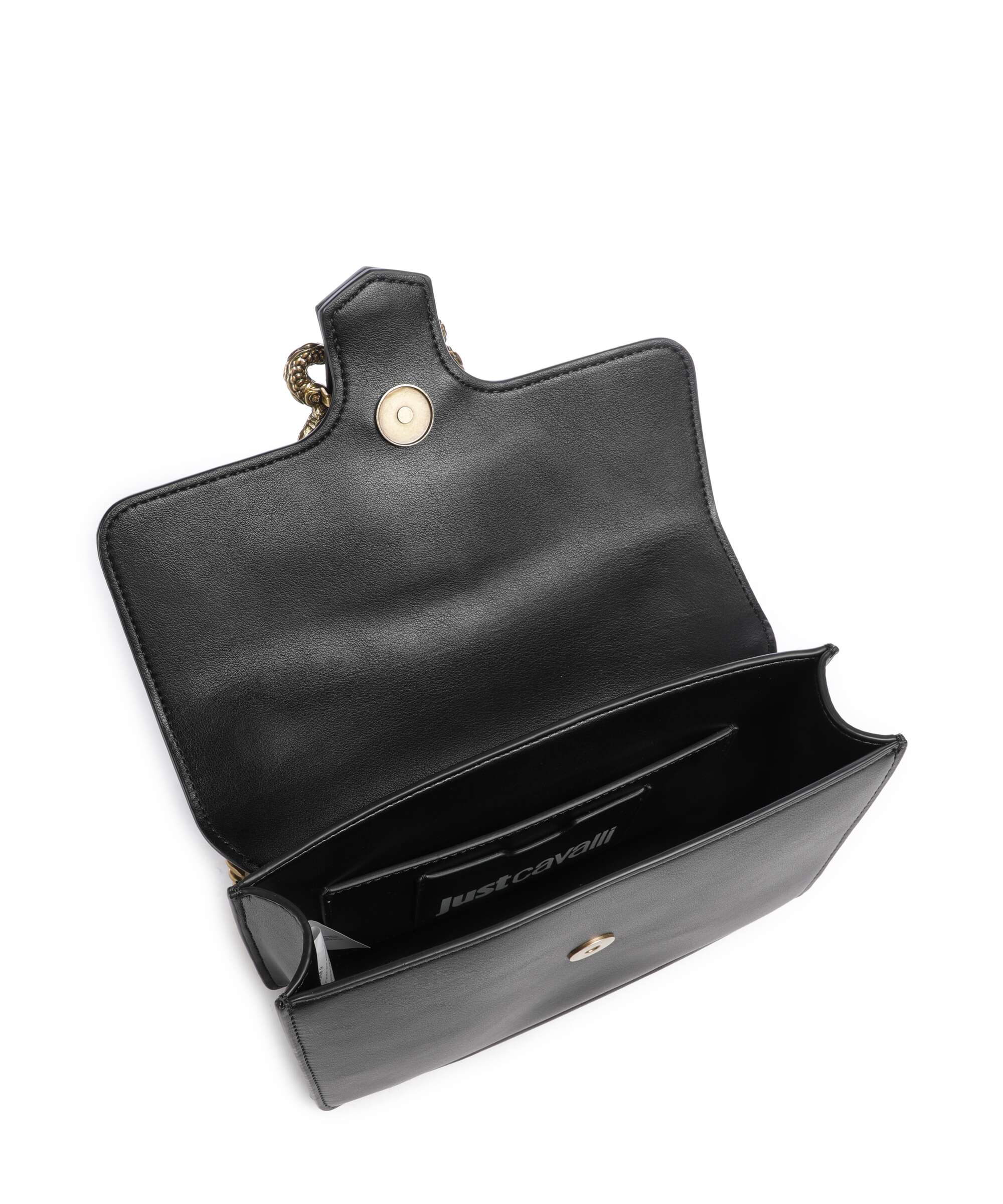 Just Cavalli Iconic Snakes Shoulder bag black
