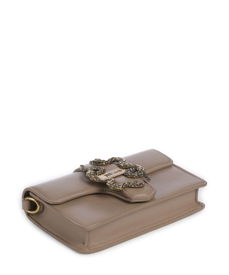 Just Cavalli Iconic Snakes Crossbody bag tan