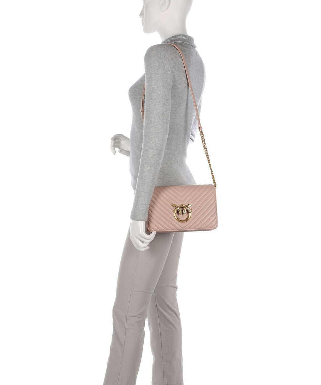 Pinko Love Click Classic Crossbody bag cipria