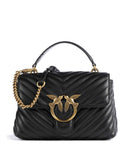 Pinko Love Lady Puff Mini Borsa a mano nero/antique gold