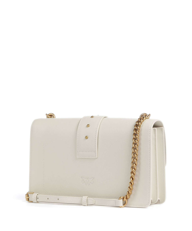 Pinko Love One Classic Crossbody bag bianco seta/antique gold