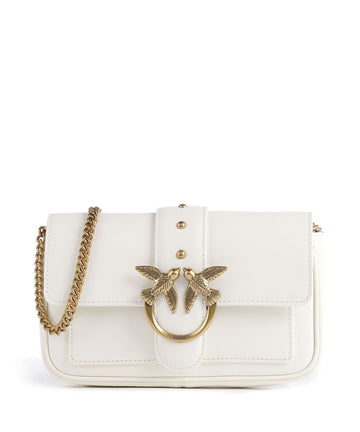 Pinko Love One Pocket Portafoglio bianco seta/antique gold