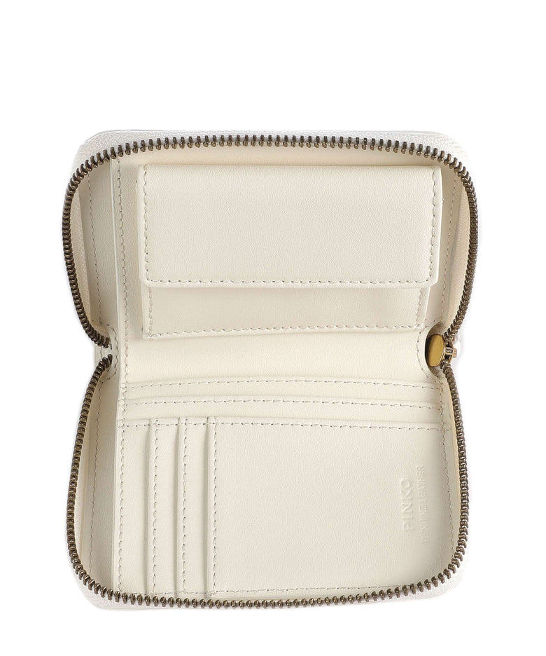 Pinko Taylor Wallet bianco seta/antique gold