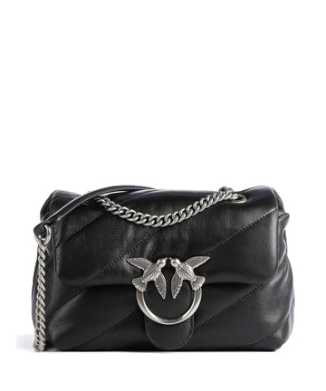Pinko Love Puff Mini Borsa a spalla nero/old silver