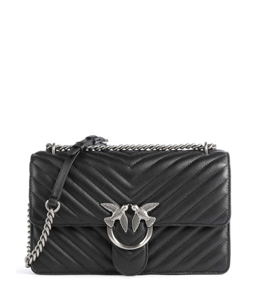 Pinko Love One Classic Borsa a spalla nero/old silver