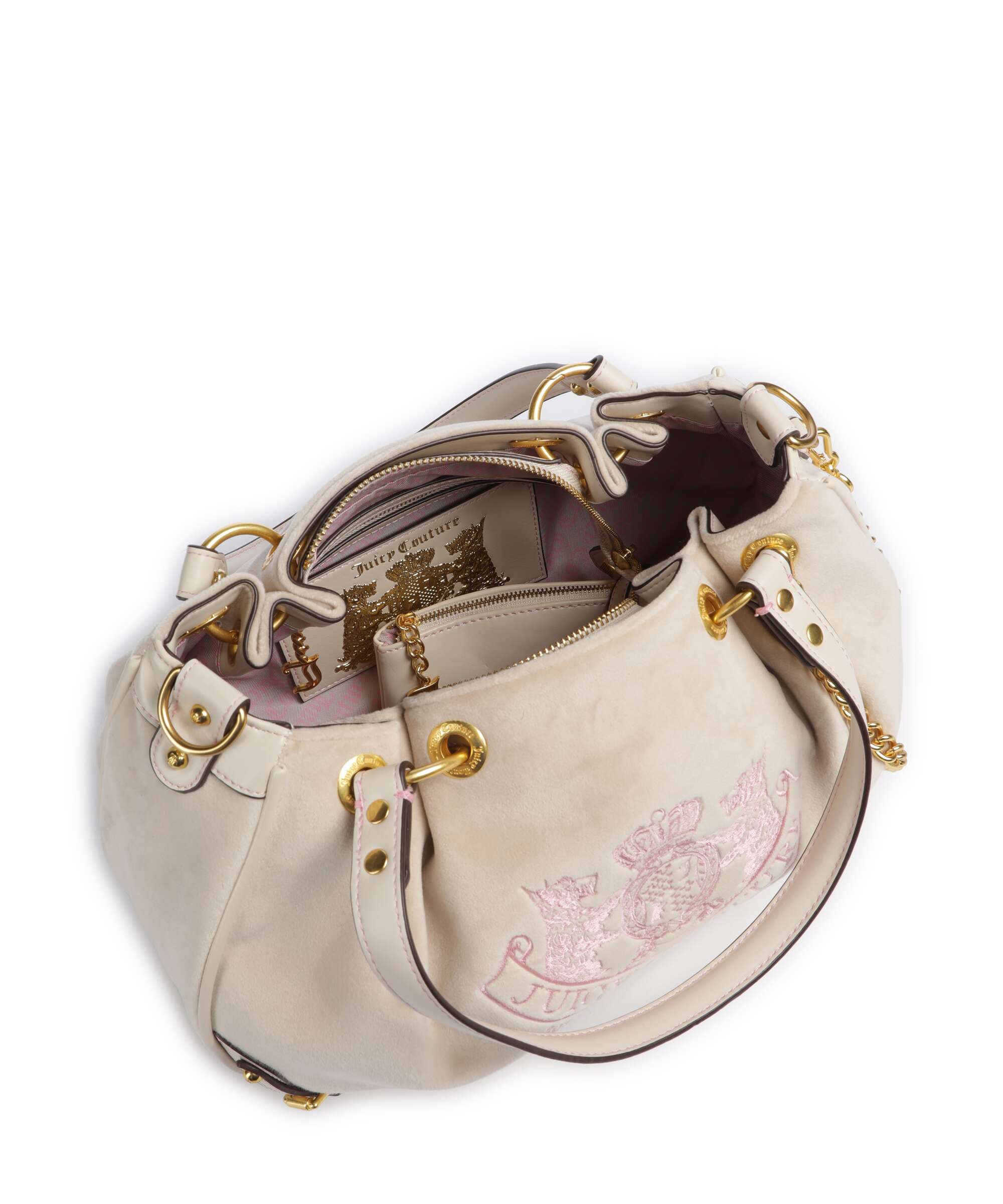 Juicy Couture Twig Narrative Velvet M Hobo bag marshmallow