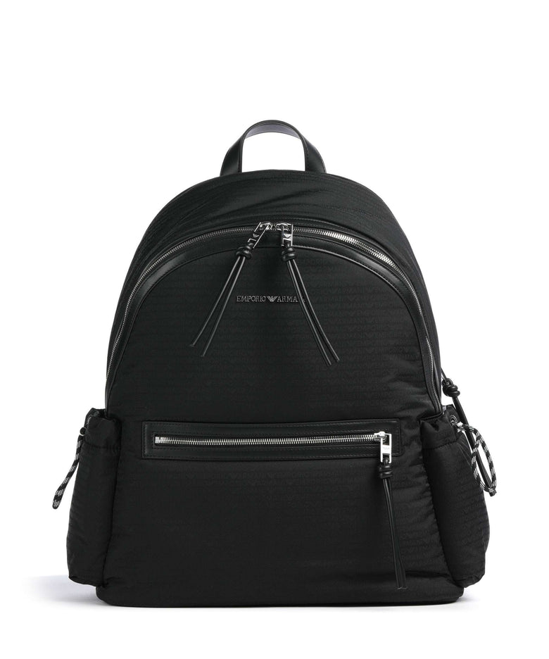 Emporio Armani Monogram Backpack black