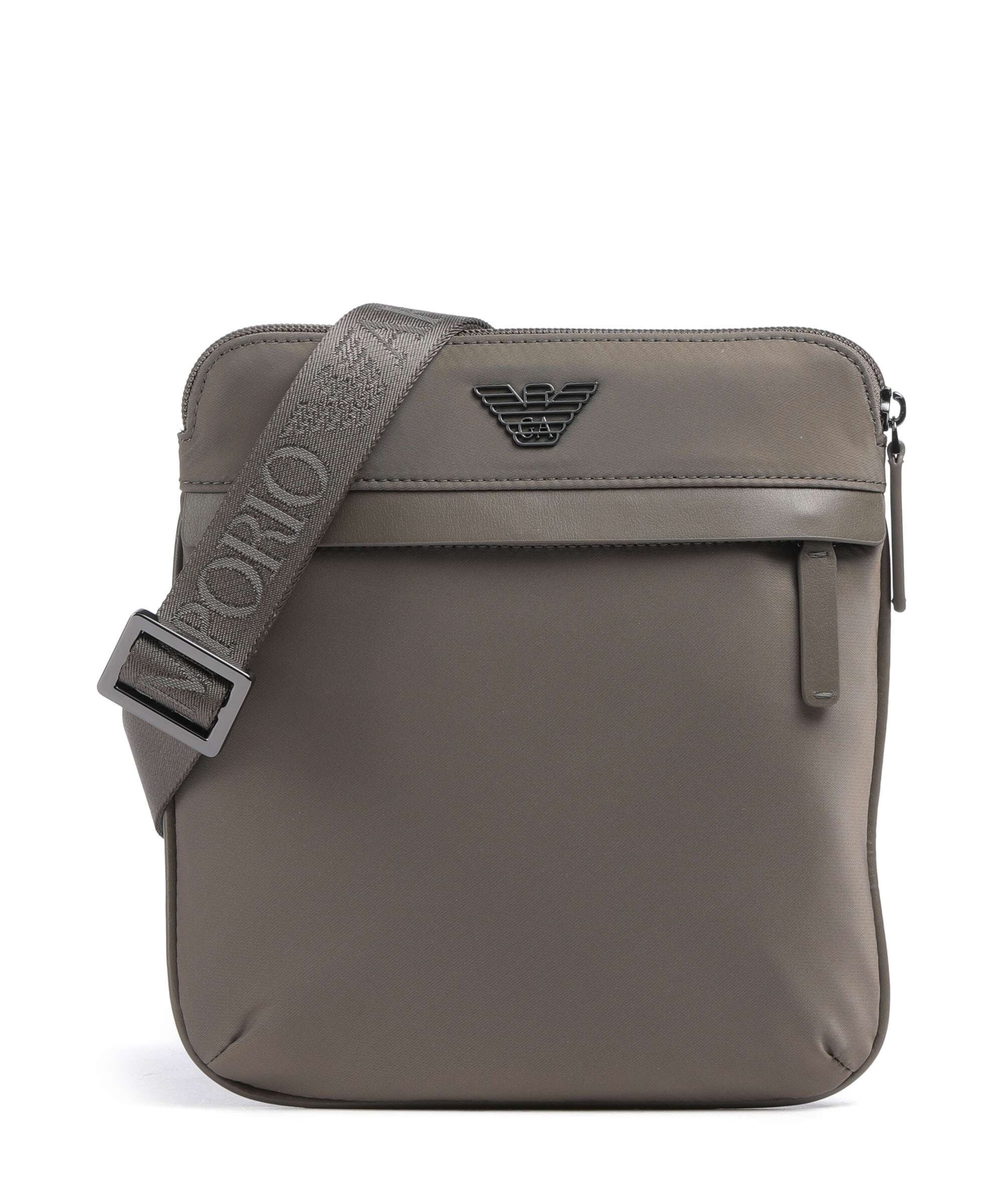 Emporio Armani Recycled Nylon Crossbody bag major brown