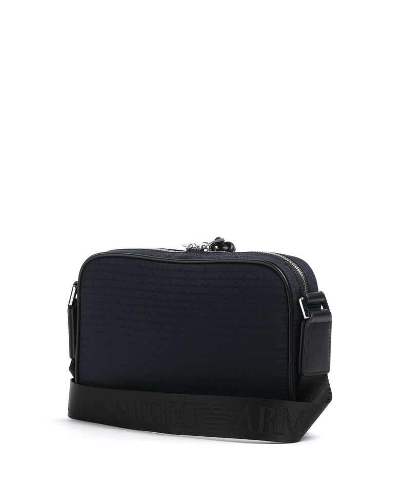 Emporio Armani Monogram Crossbody bag iconico blu navy