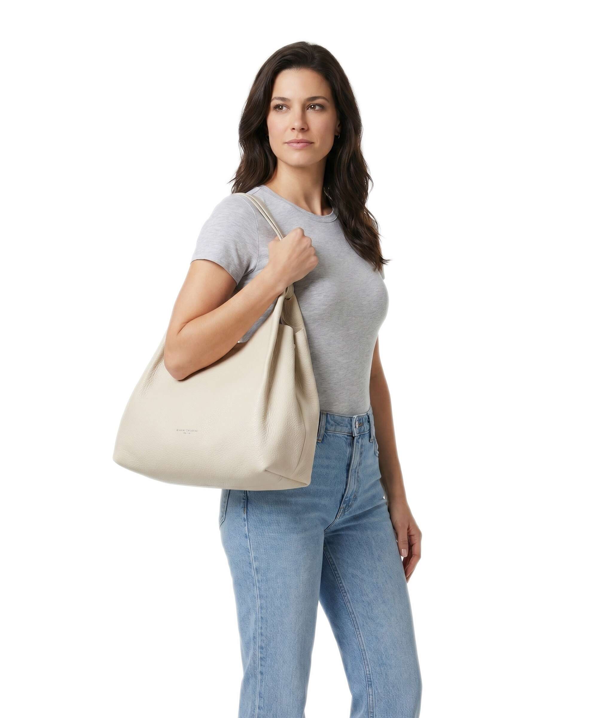 Gianni Chiarini Dua L Tote bag alabaster