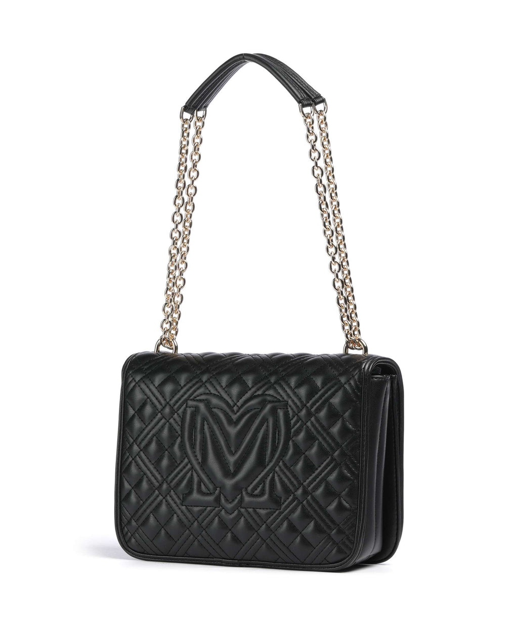 Love Moschino Quilted Laminated Shoulder bag nero