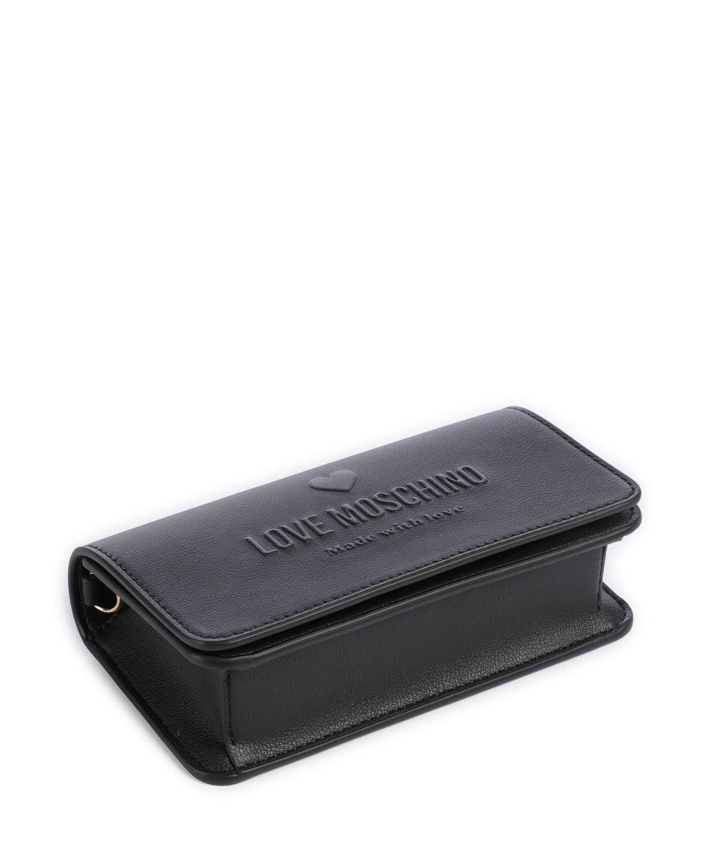 Love Moschino Love Embossed Crossbody bag nero
