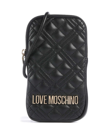 Love Moschino Quilted Borsetta porta cellulare nero