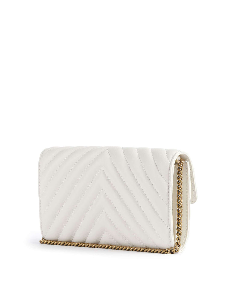 Pinko Love One Wallet bianco seta/antique gold