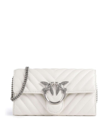 Pinko Love One Portafoglio bianco seta/old silver