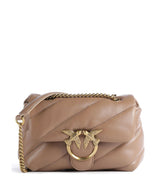 Pinko Love Puff Mini Borsa a spalla biscotto zenzero/antique gold