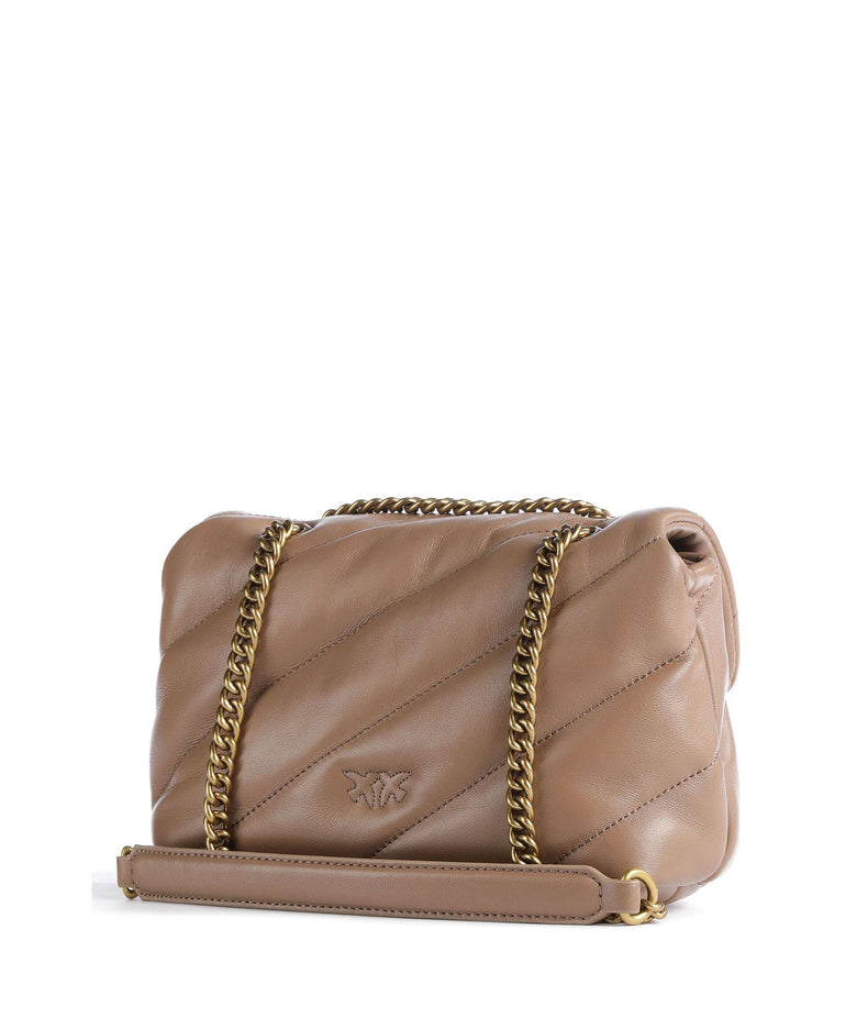 Pinko Love Puff Mini Shoulder bag biscotto zenzero/antique gold