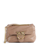 Pinko Love Puff Baby Borsa a spalla biscotto zenzero/antique gold
