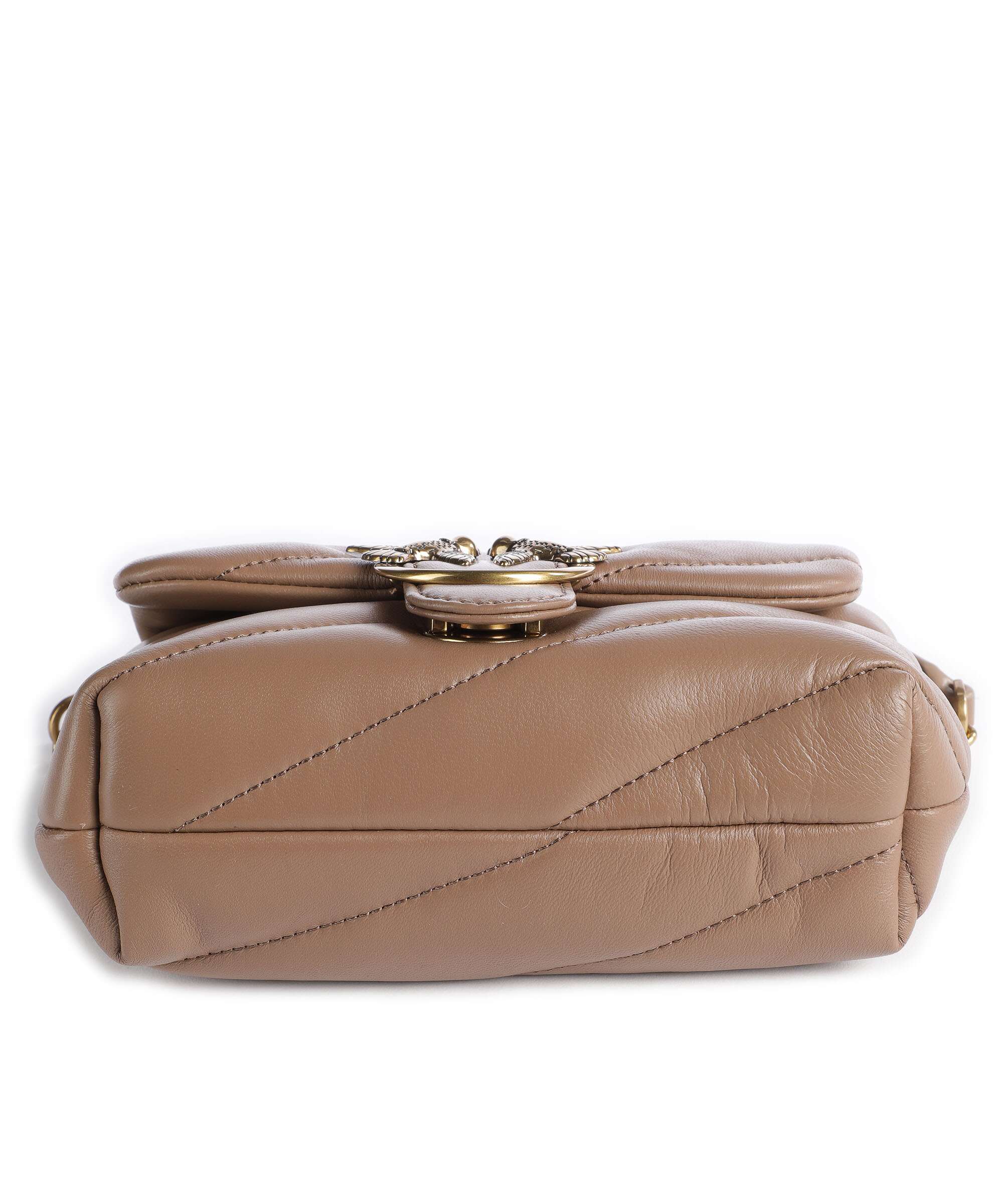 Pinko Love Puff Baby Shoulder bag biscotto zenzero/antique gold
