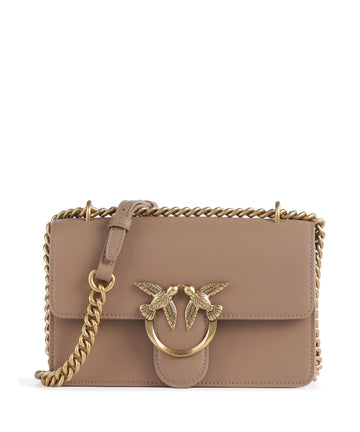 Pinko Love One Mini Borsa a spalla biscotto zenzero