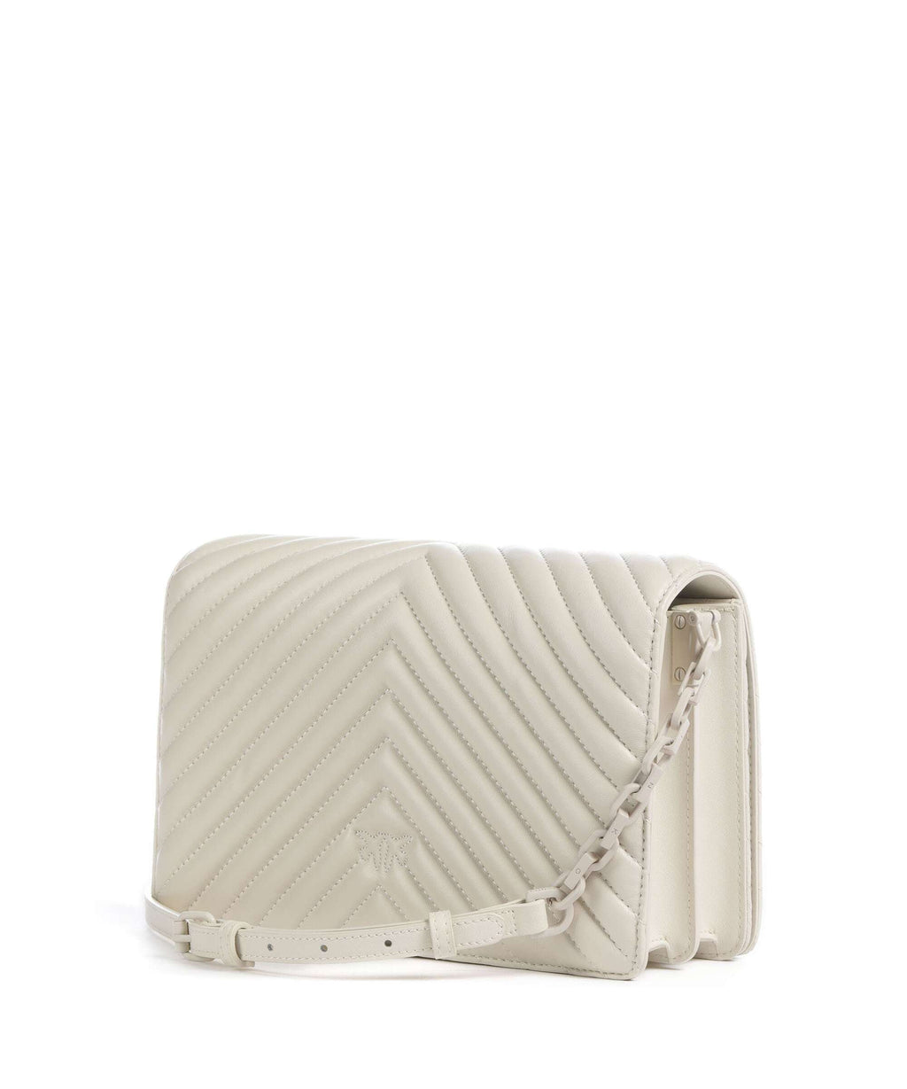Pinko Love Click Classic Crossbody bag bianco seta