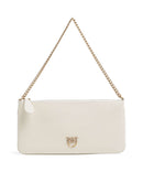 Pinko Flat Horizontal Shoulder bag bianco seta/antique gold