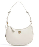 Pinko Half Moon Mini Borsa a spalla bianco seta/antique gold