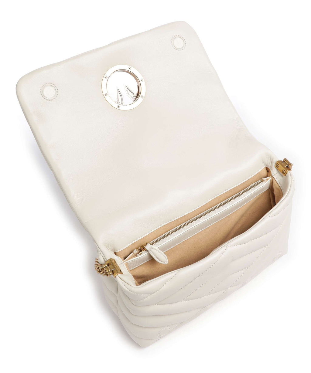 Pinko Love Click Puff Classic Crossbody bag bianco