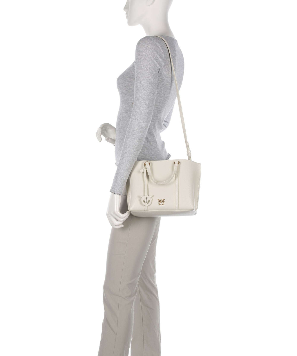 Pinko Carrie Classic Handbag bianco seta/antique gold