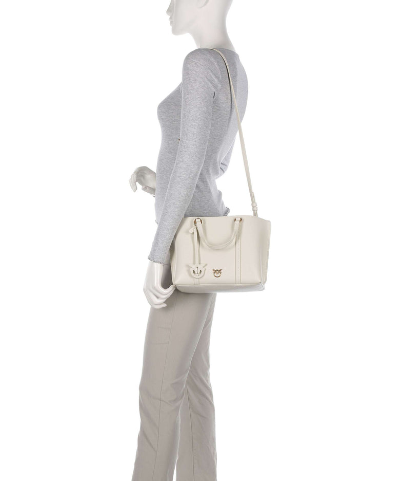 Pinko Carrie Classic Handbag bianco seta/antique gold