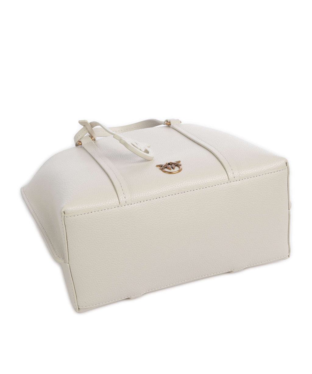 Pinko Carrie Classic Handbag bianco seta/antique gold