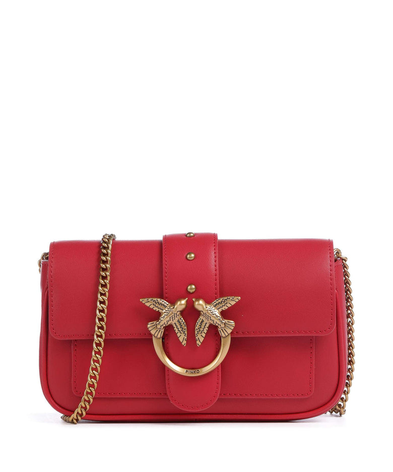 Pinko Love One Pocket Crossbody bag rosso/antique gold