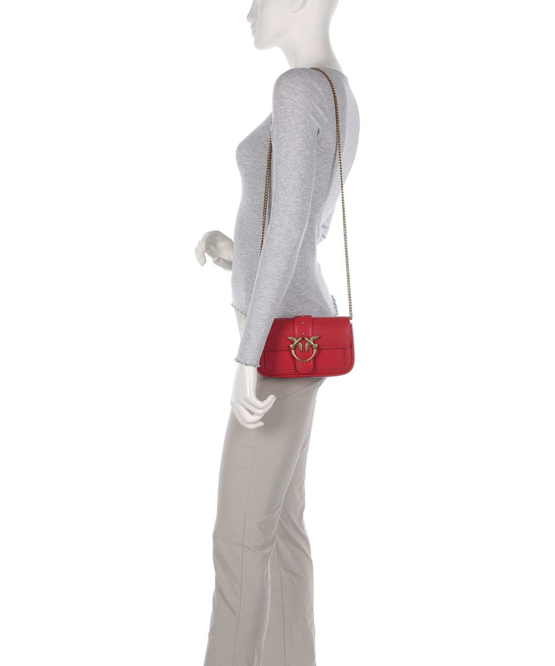 Pinko Love One Pocket Crossbody bag rosso/antique gold