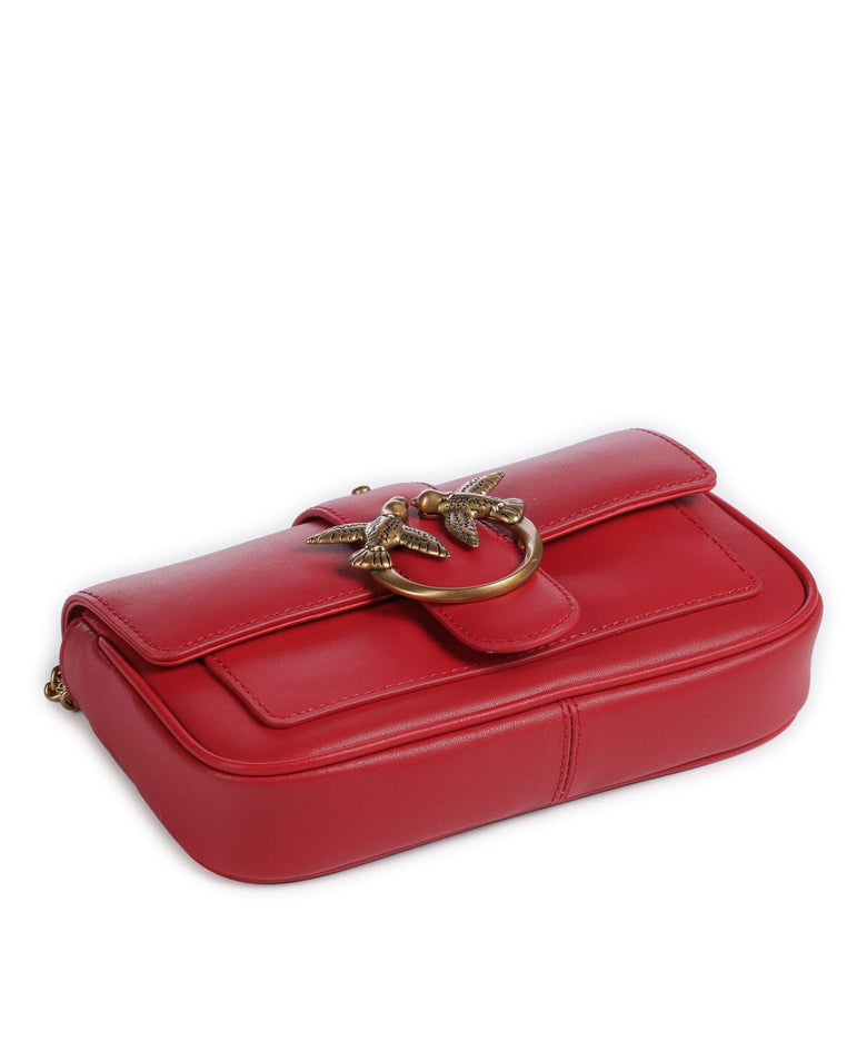Pinko Love One Pocket Crossbody bag rosso/antique gold