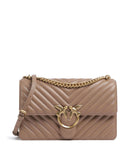 Pinko Love One Classic Borsa a spalla biscotto zenzero