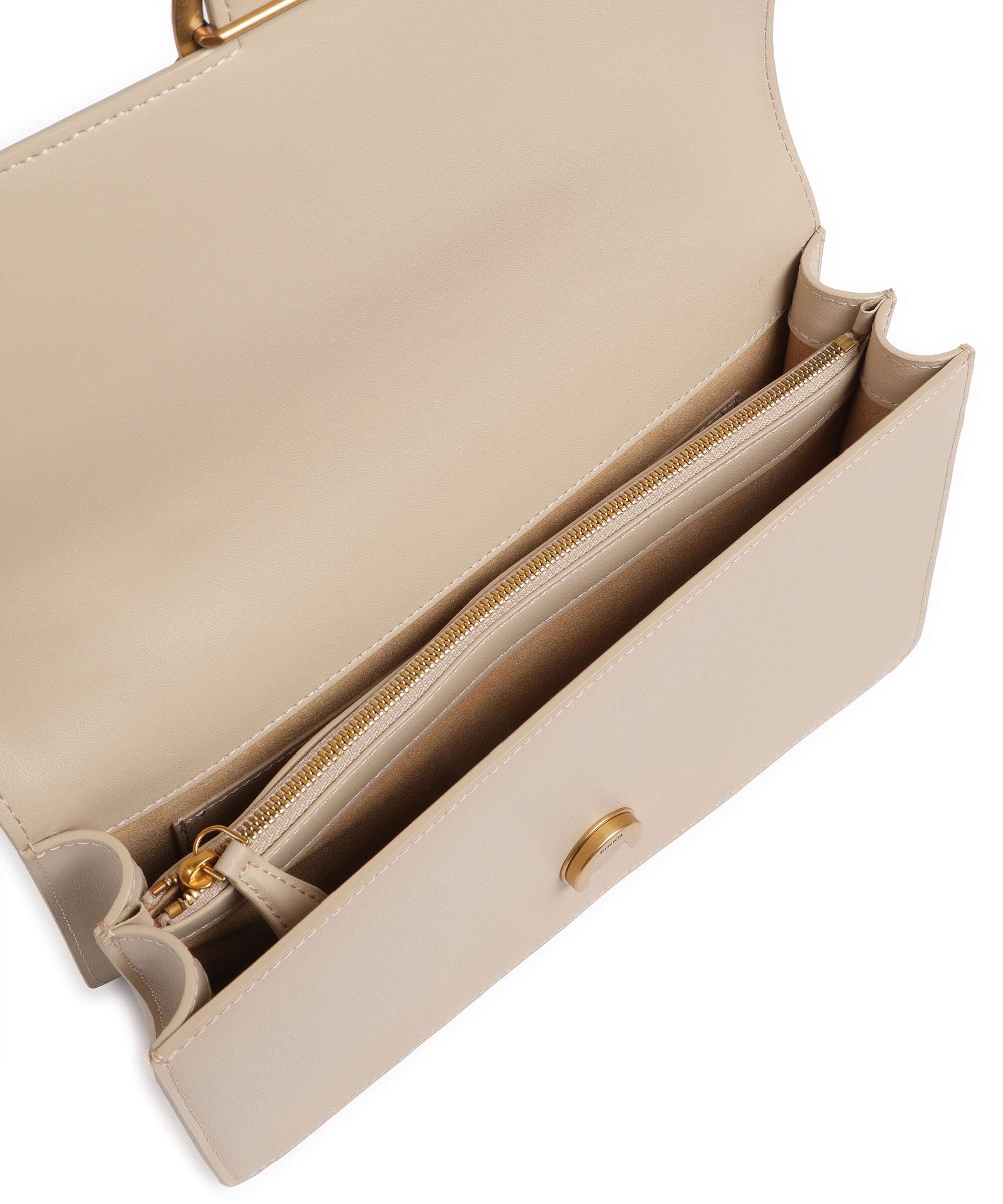 Pinko Love One Classic Shoulder bag beige/grigio fumo/antique gold