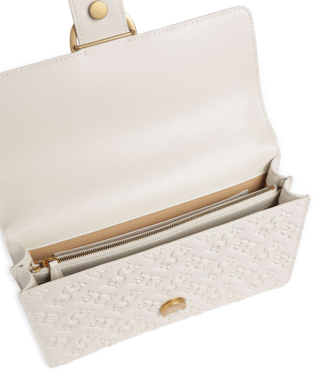 Pinko Love One Classic Shoulder bag bianco seta/antique gold