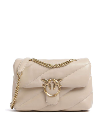 Pinko Love Puff Classic Borsa a spalla beige/grigio fumo/antique gold